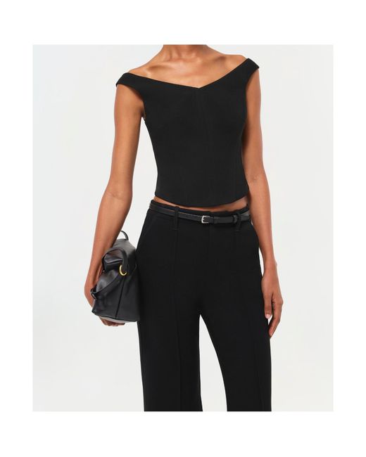 Jonathan Simkhai Black Strapless Top