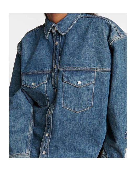 Wardrobe NYC Blue Denim Jacket With Chest Pockets