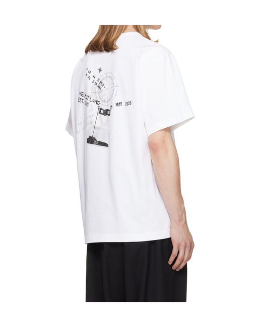 Helmut Lang White Short-Sleeved T-Shirt for men