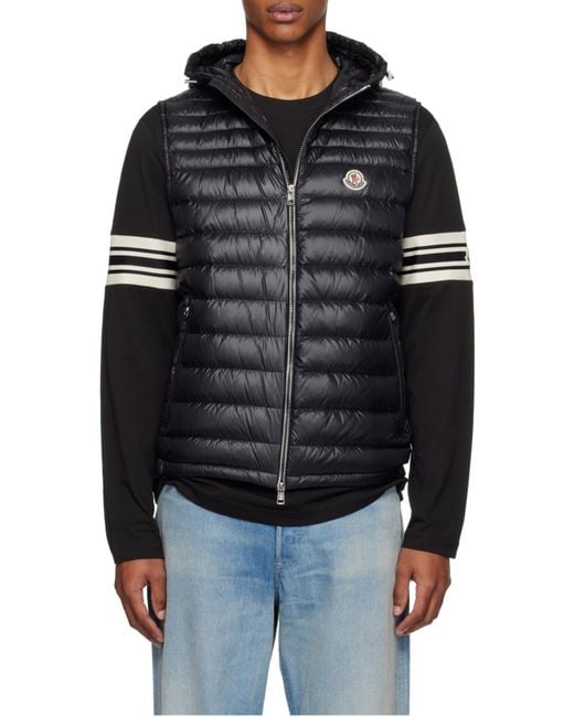 Moncler Black Orant Padded Gilet for men