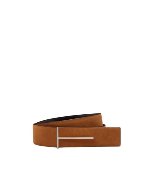 Tom Ford Brown Adjustable Waist Belt for men