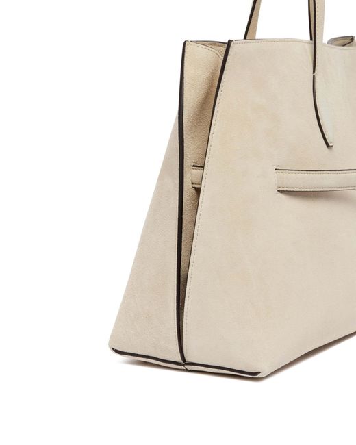 Totême Natural Totême Logo Embossed Lounge Tote Bag