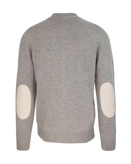 Barbour Gray High-Neck Button-Up Cardigan for men