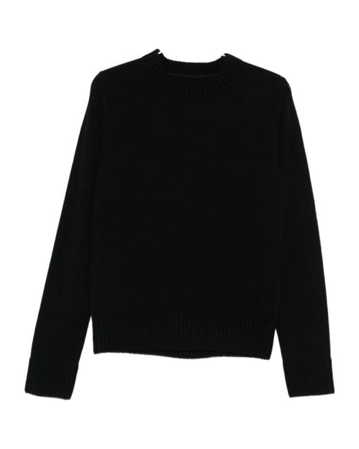 Sacai Black Round-Neck Sweater for men