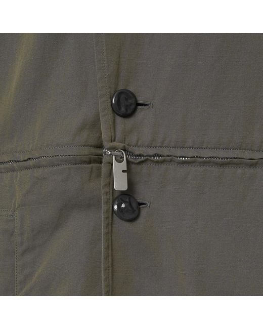 Burberry Gray Cotton-Linen Blend Trench Dress