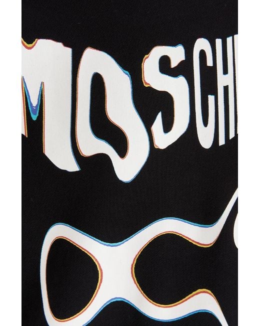 Moschino Black Glitch-Effect Logo Sweatshirt for men
