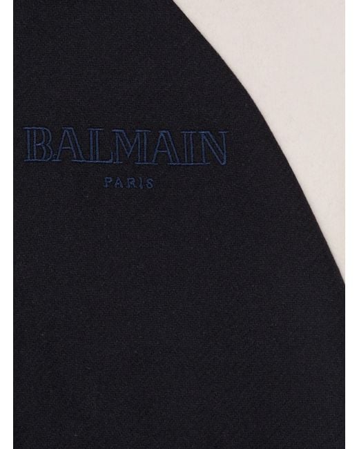 Balmain Black Two-Tone Hooded Jacket
