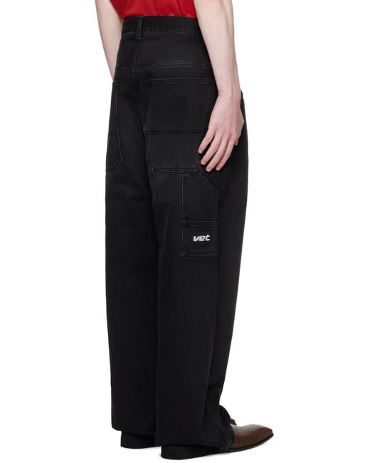 Vetements Black Hip-Hop Jeans for men
