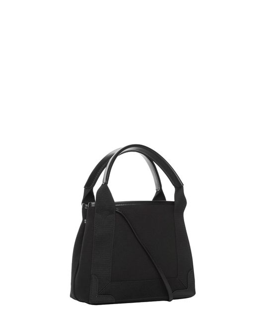 Balenciaga Black Small Cabas Logo Print Tote Bag