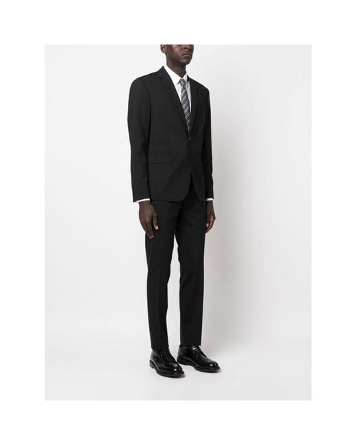 DSquared² Black Single-Breasted Two-Piece Tailored Suit for men