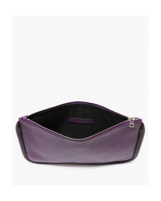 J.W. Anderson Purple Jw Anderson Logo Printed Large Bumper Clutch Bag