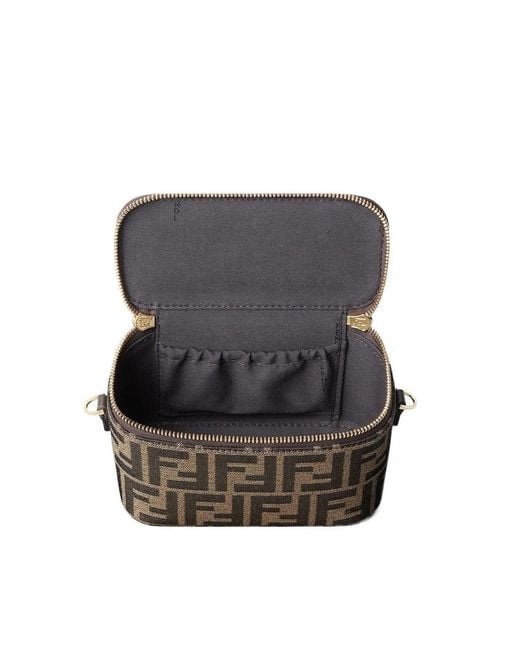 Fendi White Ff Jacquard Mini Crossbody Bag
