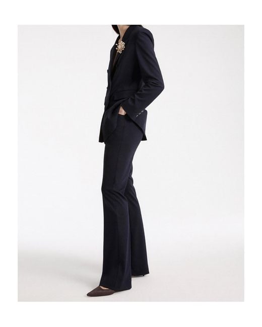 Marella Blue Casual Trousers With Belt Loops