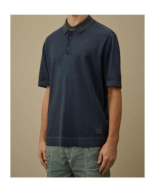 C P Company Blue Lens Pocket Half-Zip Sweater for men