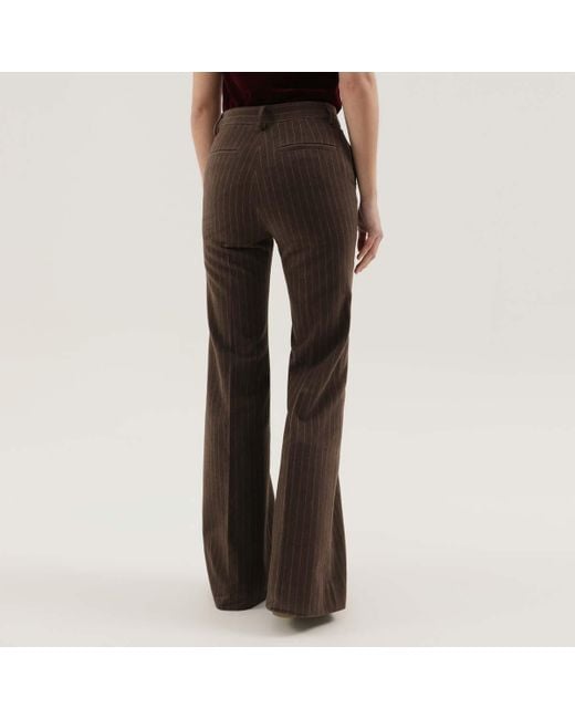 1989 STUDIO Brown Pinstripe Flared Pant
