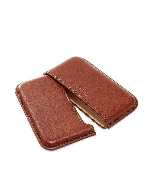 A.P.C. Red Magna-Carter Cardholder for men