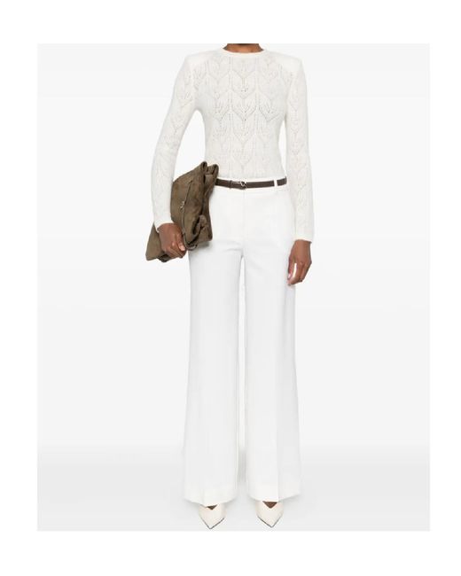 P.A.R.O.S.H. White Chevron-Pattern Sweater