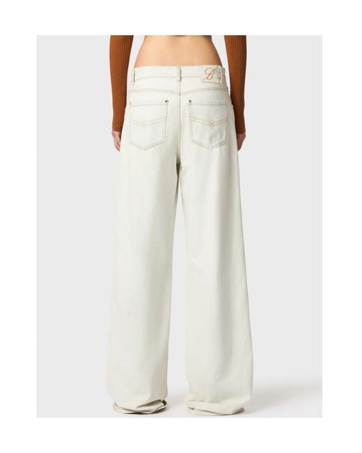 Blumarine White Bleach-Wash Boyfriend Jeans