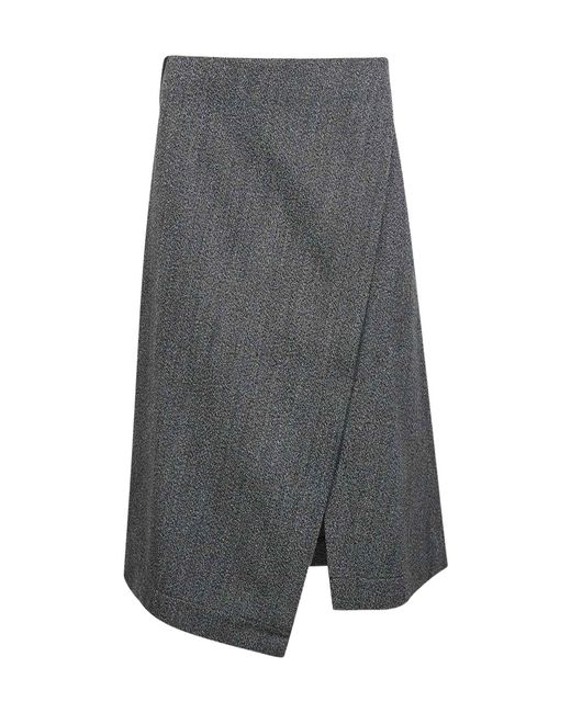 Studio Nicholson Gray Lerryn Midi Skirt