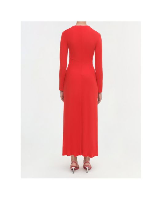 Jonathan Simkhai Red Ferrera Midi Dress