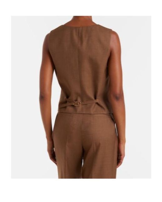 Gabriela Hearst Brown Coleridge Wool And Silk Vest