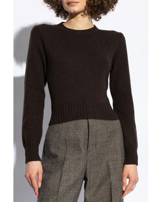 AMI Blue Ami Long Sleeved Crewneck Knitted Jumper