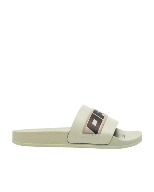 Off-White c/o Virgil Abloh White Industrial Logo Slides for men