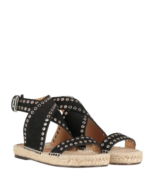 Isabel Marant Black Casual Straw Sandals