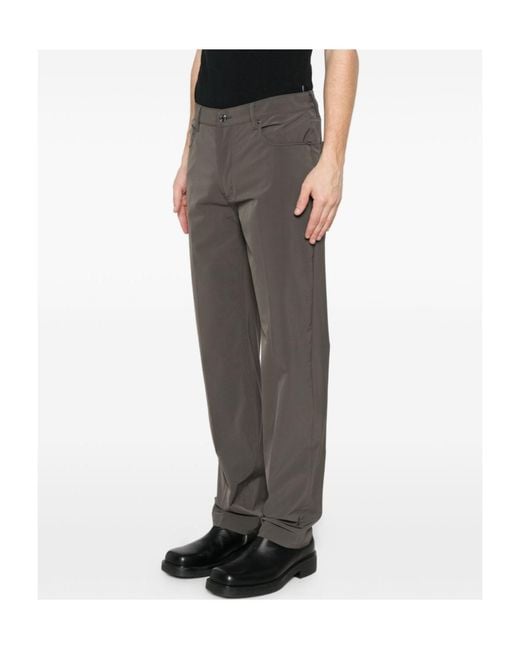 Emporio Armani Gray Stretch Fit Five-Pocket Trousers for men