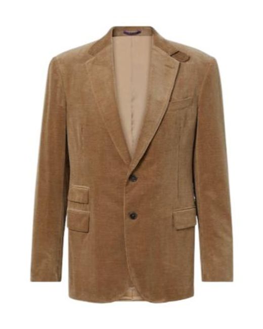 Ralph Lauren Brown Kent Cotton And Cashmere Corduroy Blazer for men