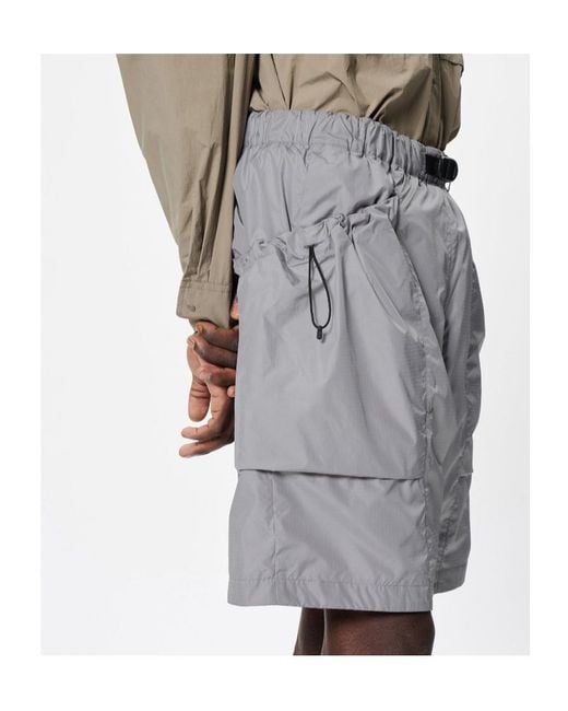 Goldwin Gray Rip-Stop Shorts for men