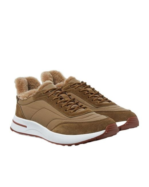 Loro Piana Brown Week-End Walk Sneakers for men