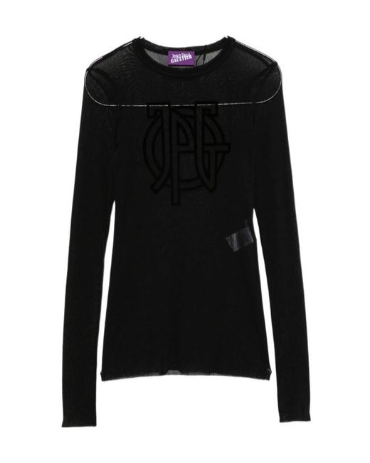 Jean Paul Gaultier Black Long-Sleeved Top