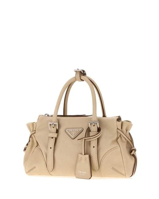 Prada Natural Karin Small Tote Bag