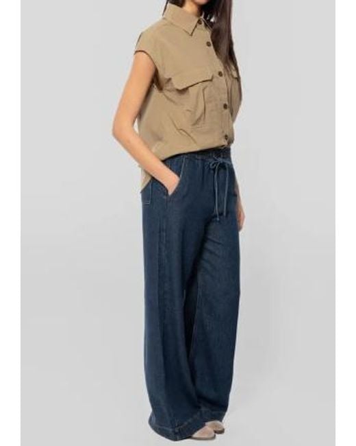 P.A.R.O.S.H. Green Relaxed-Fit Sleeveless Shirt With Front Pockets