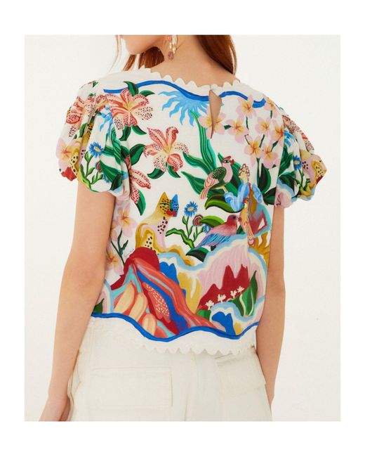 Farm Rio Multicolor Short-Sleeved Shirt