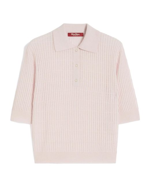 Max Mara White Studio Gallo Knitted Polo Shirt