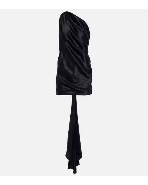 TOVE Black Shiloh One-Shoulder Silk Top