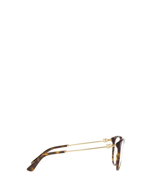 Dolce & Gabbana White Eyewear Round Frame Glasses