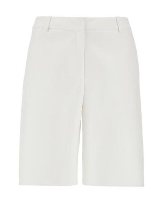 Valentino White Knee-Length Bermuda Shorts