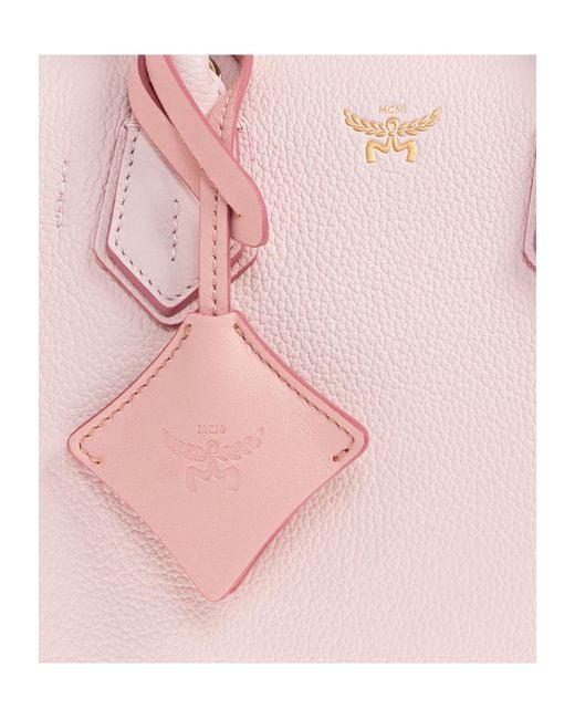 MCM Pink Milla Small Tote Bag