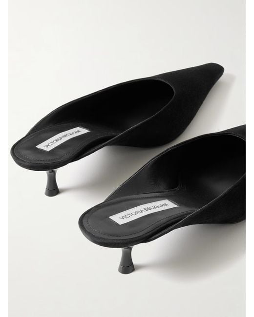Victoria Beckham Black Sloan Mules