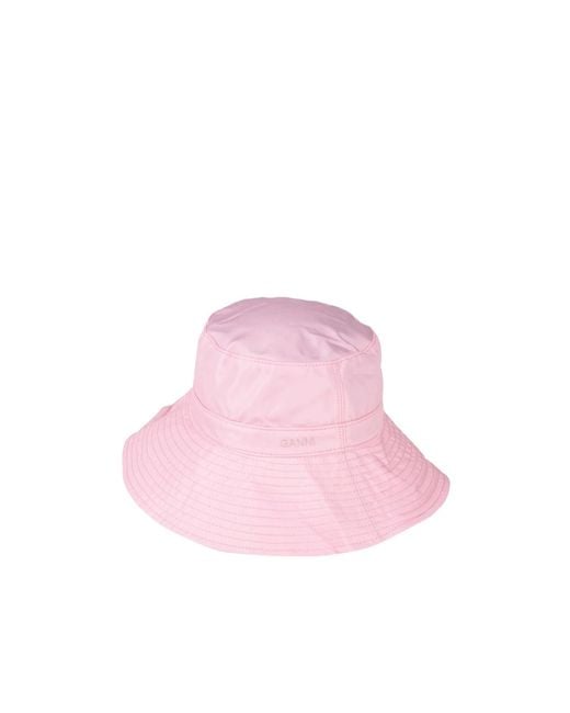 Ganni Pink Bucket Hat
