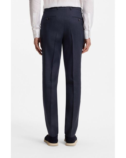 Boss Blue Boss Linen Blend Double-Breasted Suits for men