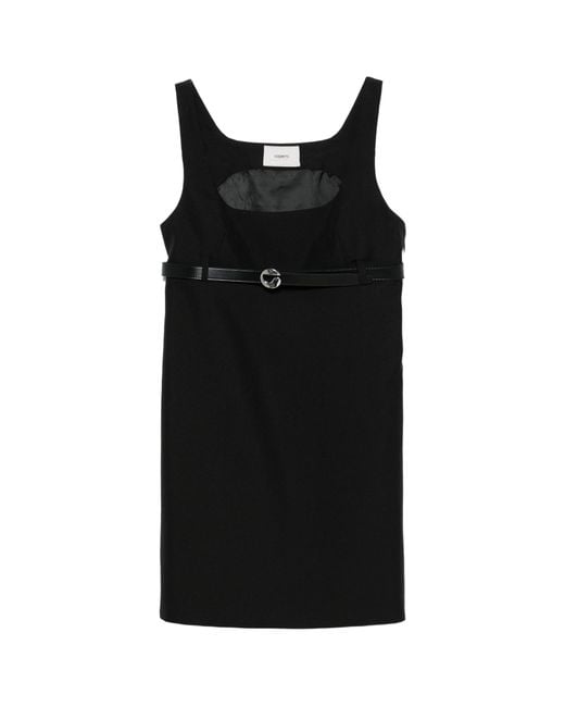 Coperni Black Belted Tailored Mini Dress