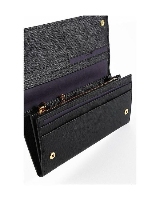 Prada Black Continental Wallet