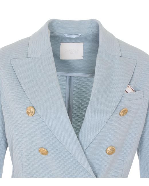 Circolo 1901 Blue Double-Breasted Blazer