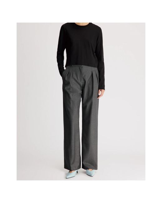 Loulou de Saison Gray Pleated Casual Trousers