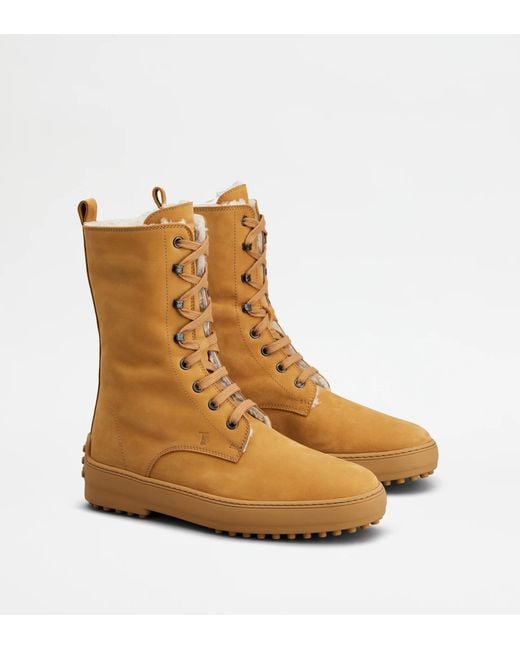 Tod's Brown Winter Gommino Ankle Boots