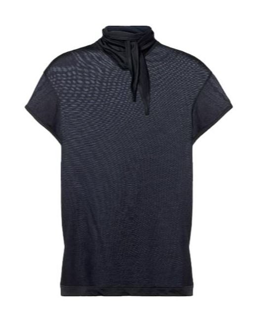 Lemaire Blue Scarf-Detail Jersey Top